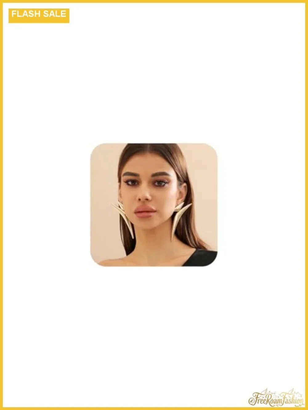Oversized Geometric Statement Dangle Earrings Zinc Alloy Punk Y2K